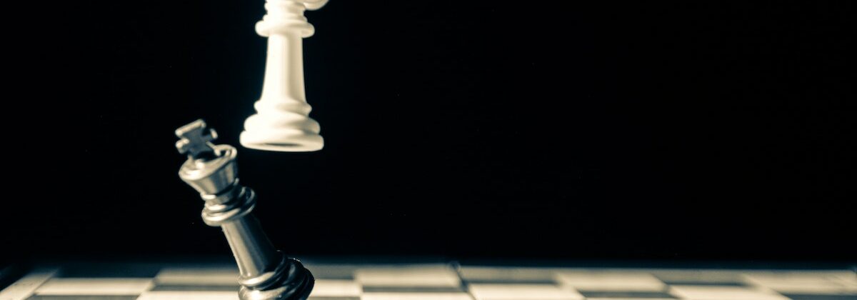 Chess pieces on chess board illustrate the separation of powers.