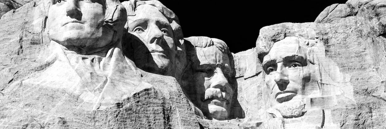 Presidents Day-Four U.S. Presidents sculpted on Mt. Rushmore