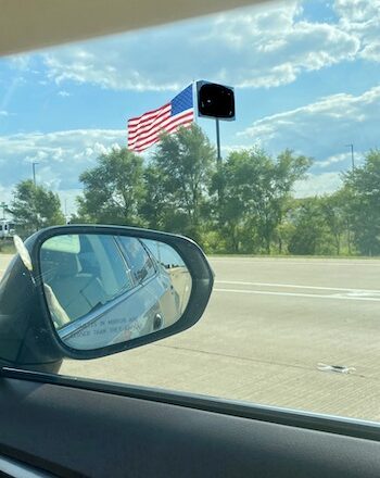 roadside American flag